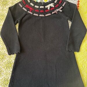 Gymboree Black Knit Dress with Red Accents